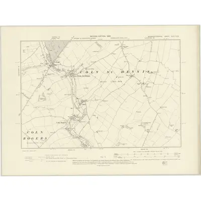 1900 Map of Gloucestershire XLIV.NW, 1903 Print
