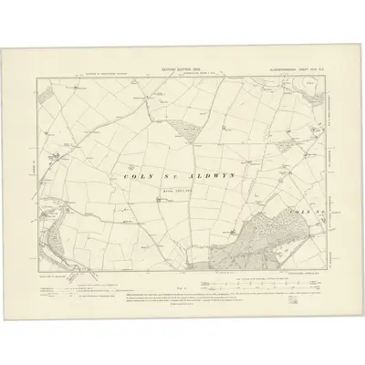 1900 Map of Gloucestershire XLIV.SE, 1903 Print