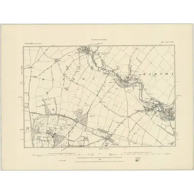 1882 Map of Gloucestershire XLIV.SW, 1884 Print