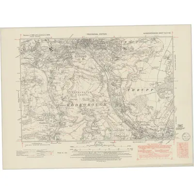 1938 Map of Gloucestershire XLIX.NE, 1950 Print