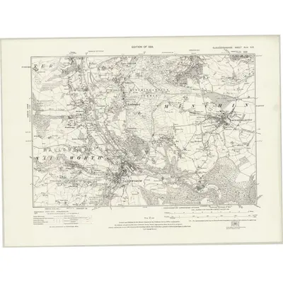1920 Map of Gloucestershire XLIX.SE, 1924 Print