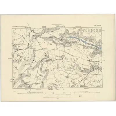 1881 Map of Gloucestershire XLIX.SW, 1883 Print