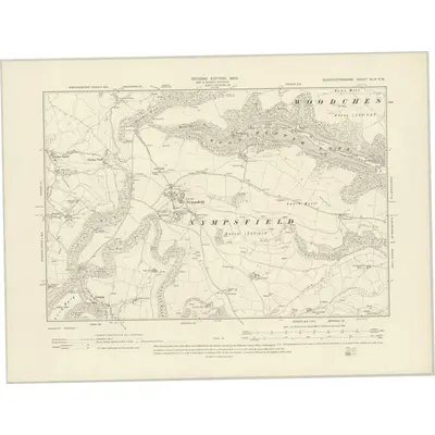 1901 Map of Gloucestershire XLIX.SW, 1903 Print