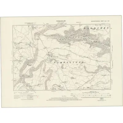 1920 Map of Gloucestershire XLIX.SW, 1924 Print