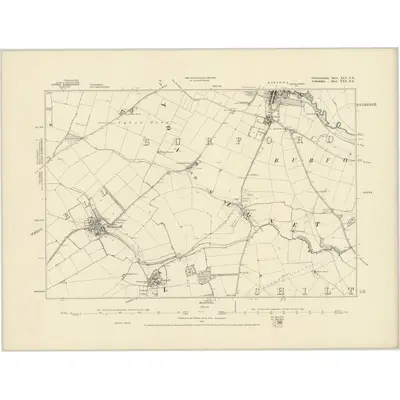 1880 Map of Gloucestershire XLV.NE, 1886 Print