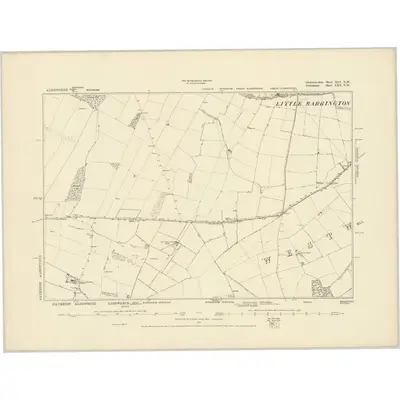 1880 Map of Gloucestershire XLV.NW, 1886 Print