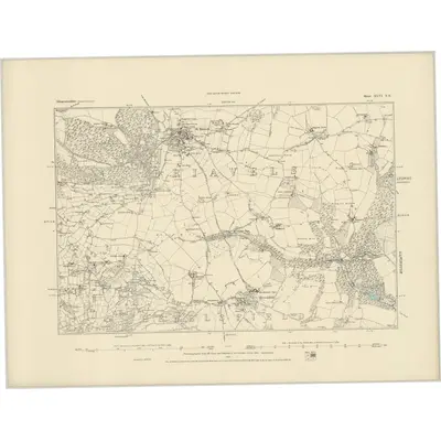 1879 Map of Gloucestershire XLVI.NE, 1884 Print