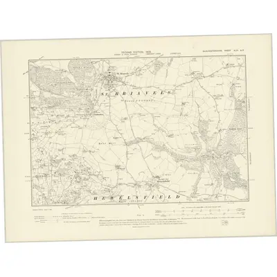1900 Map of Gloucestershire XLVI.NE, 1903 Print