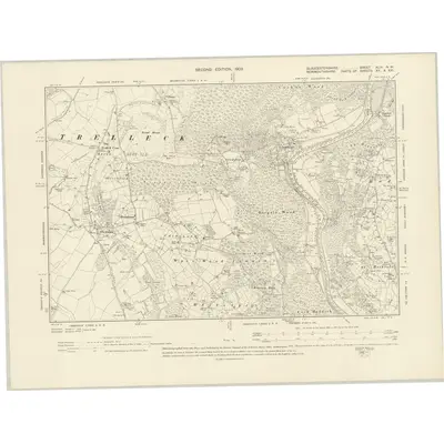 1900 Map of Gloucestershire XLVI.NW, 1903 Print