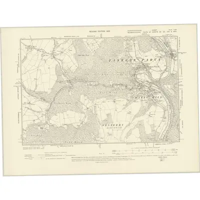 1900 Map of Gloucestershire XLVI.SW, 1903 Print