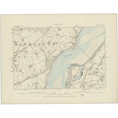 1879 Map of Gloucestershire XLVII.NE, 1884 Print