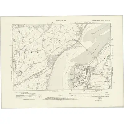 1920 Map of Gloucestershire XLVII.NE, 1924 Print