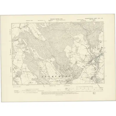 1900 Map of Gloucestershire XLVII.NW, 1903 Print