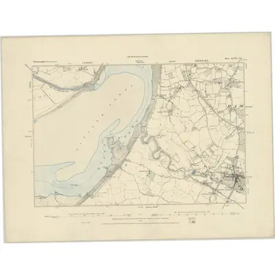 1879 Map of Gloucestershire XLVII.SE, 1884 Print