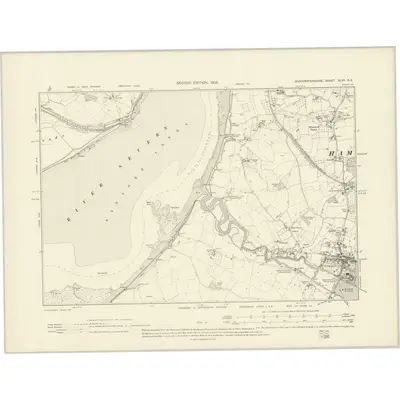 1901 Map of Gloucestershire XLVII.SE, 1903 Print