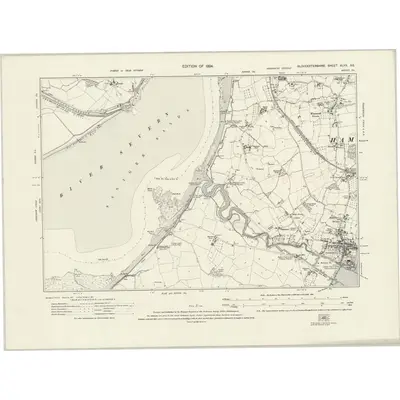 1920 Map of Gloucestershire XLVII.SE, 1924 Print