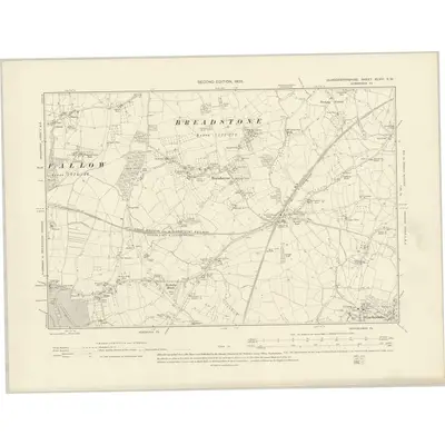 1901 Map of Gloucestershire XLVIII.SW, 1903 Print
