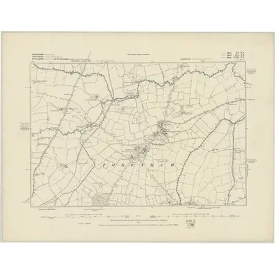 1883 Map of Gloucestershire XV.NE, 1884 Print