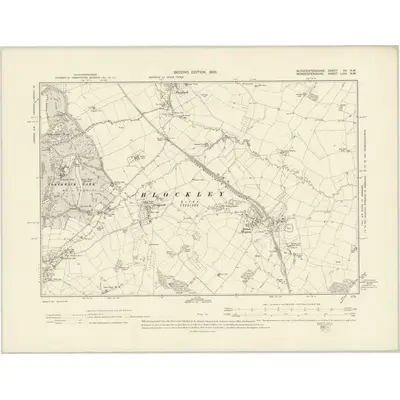 1900 Map of Gloucestershire XV.NW, 1903 Print
