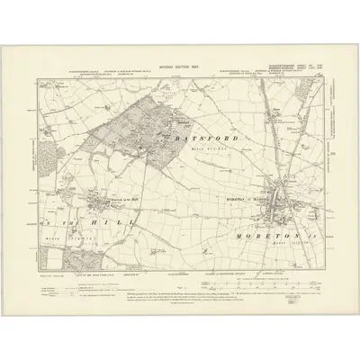 1900 Map of Gloucestershire XV.SW, 1903 Print
