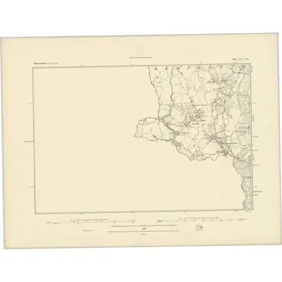 1882 Map of Gloucestershire XVI.NE, 1884 Print
