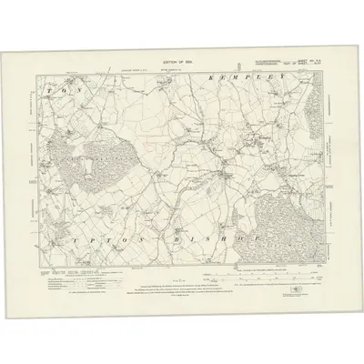 1921 Map of Gloucestershire XVI.NE, 1924 Print
