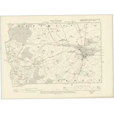 1901 Map of Gloucestershire XVI.SE & XVII.SW, 1905 Print
