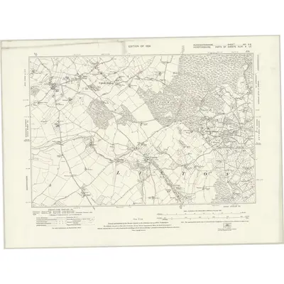 1921 Map of Gloucestershire XVI.SE, 1924 Print