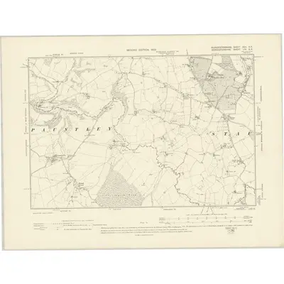 1900 Map of Gloucestershire XVII.NE, 1903 Print