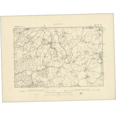 1881 Map of Gloucestershire XVII.NW, 1884 Print