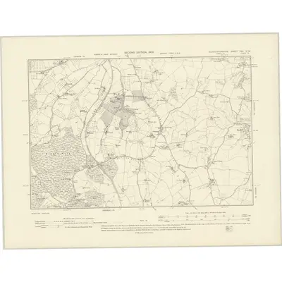 1901 Map of Gloucestershire XVII.NW, 1903 Print