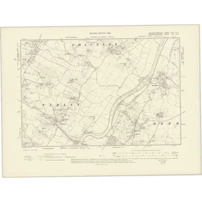 1900 Map of Gloucestershire XVIII.NE, 1903 Print