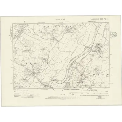 1921 Map of Gloucestershire XVIII.NE, 1924 Print