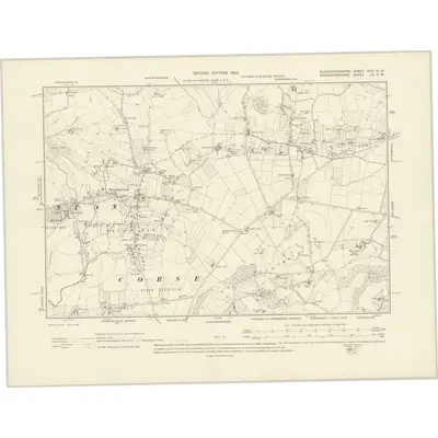 1901 Map of Gloucestershire XVIII.NW, 1903 Print
