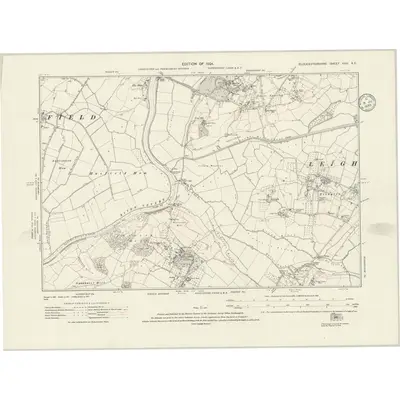 1921 Map of Gloucestershire XVIII.SE, 1924 Print