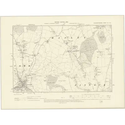 1900 Map of Gloucestershire XX.NE, 1903 Print