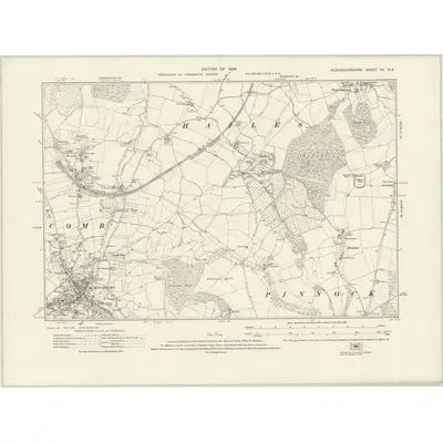 1921 Map of Gloucestershire XX.NE, 1924 Print