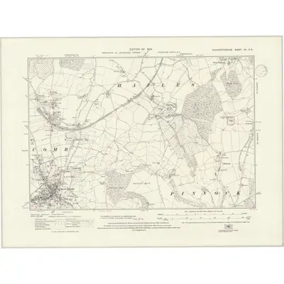 1921 Map of Gloucestershire XX.NE, 1924 Print