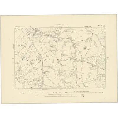 1882 Map of Gloucestershire XX.SE, 1883 Print