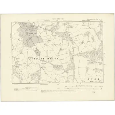 1901 Map of Gloucestershire XX.SE, 1903 Print
