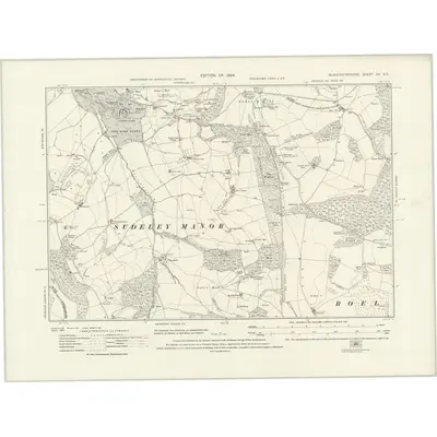 1921 Map of Gloucestershire XX.SE, 1931 Print