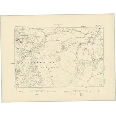 1882 Map of Gloucestershire XX.SW, 1884 Print
