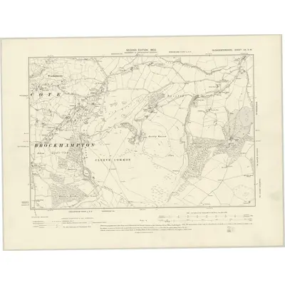 1901 Map of Gloucestershire XX.SW, 1903 Print