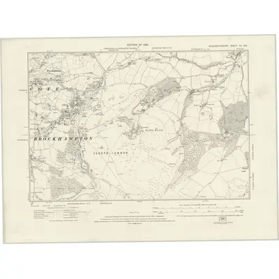 1921 Map of Gloucestershire XX.SW, 1924 Print