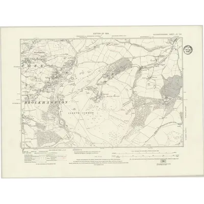 1921 Map of Gloucestershire XX.SW, 1924 Print