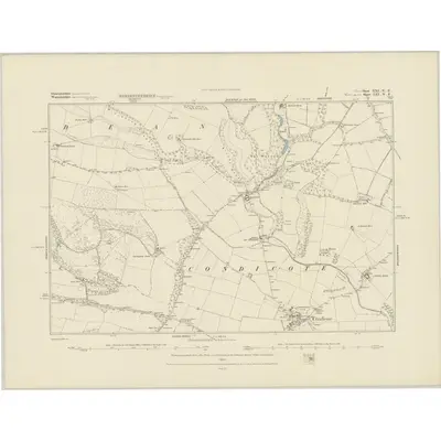 1882 Map of Gloucestershire XXI.NE, 1884 Print