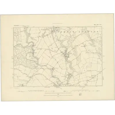 1882 Map of Gloucestershire XXI.SW, 1883 Print
