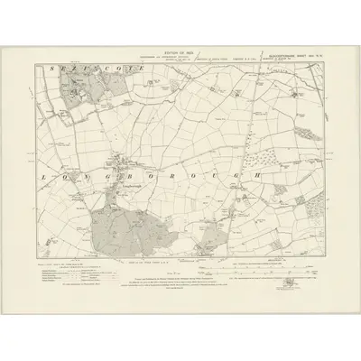 1919 Map of Gloucestershire XXII.NW, 1923 Print