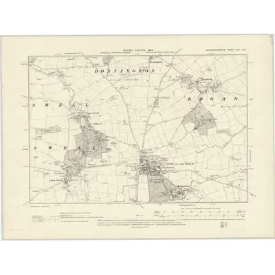1900 Map of Gloucestershire XXII.SW, 1903 Print