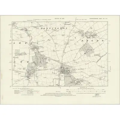 1919 Map of Gloucestershire XXII.SW, 1923 Print